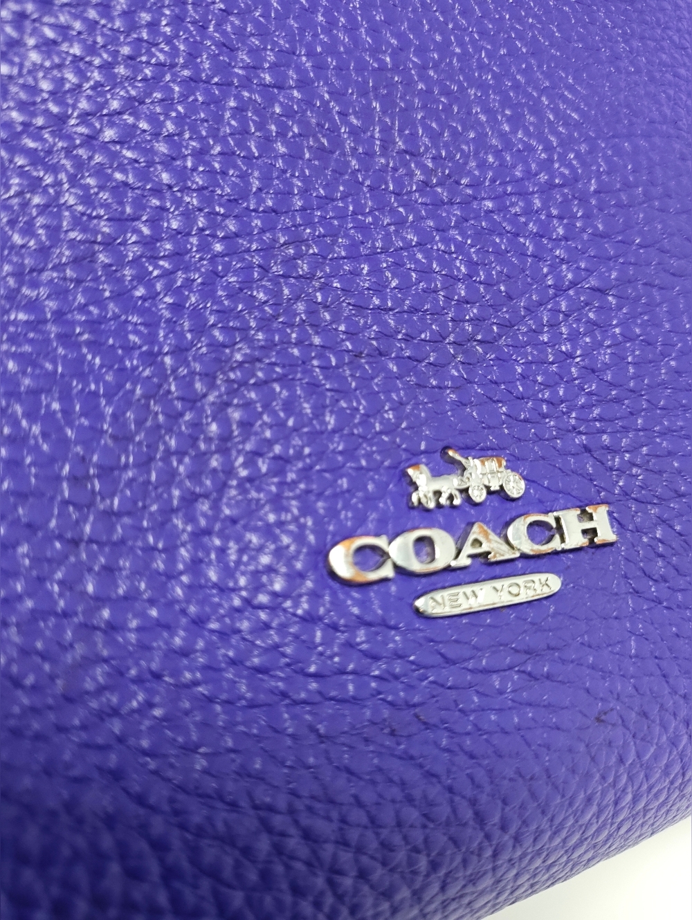 Coach Val Duffle Upcycled w/ 1941 Clutch. Purple/Blue - Picture 7 of 17